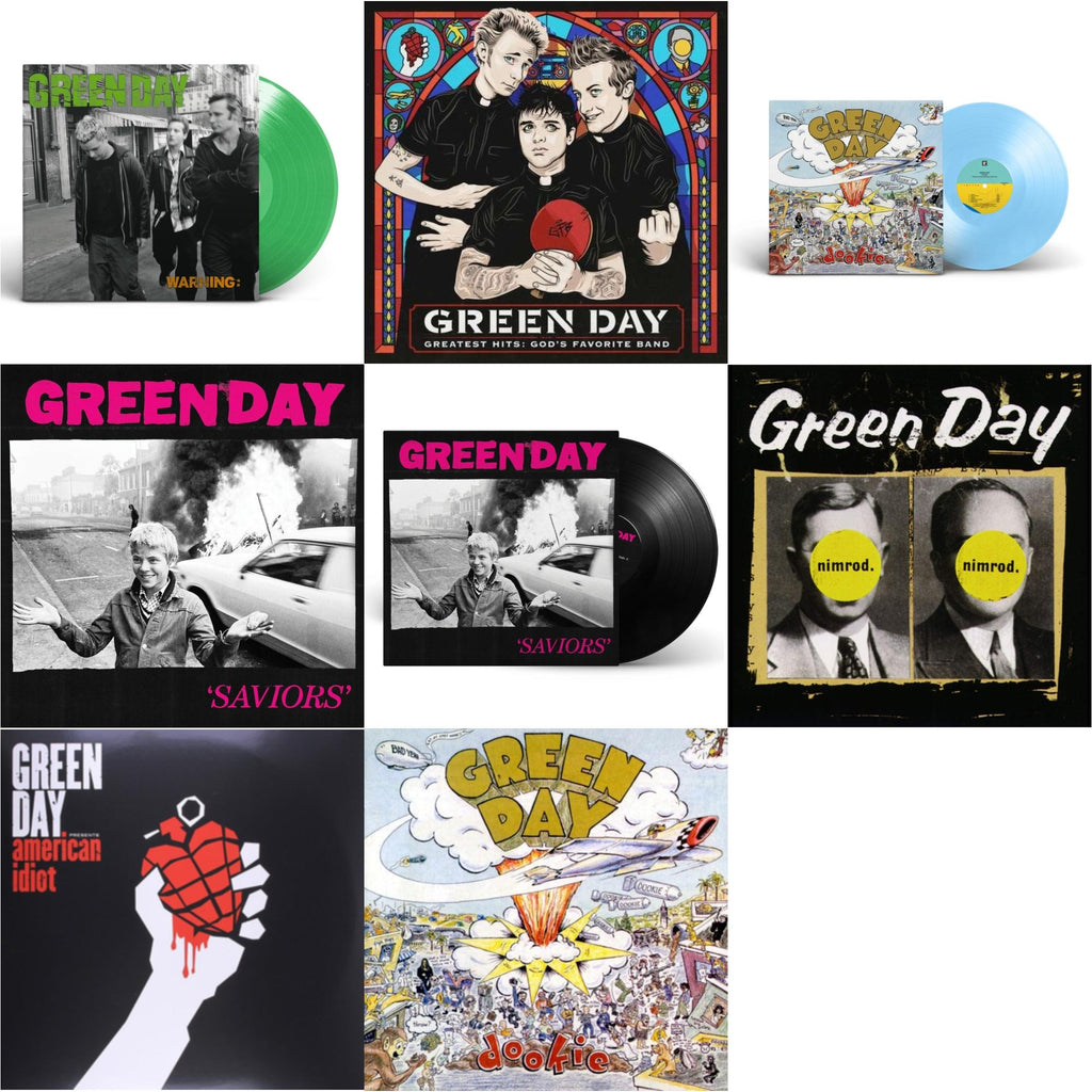 Dookie (X) (Baby Blue LP Vinyl) & Warning (Fluorescent Green LP Vinyl) & Saviors (180G/Deluxe LP Vinyl) & Saviors & American Idiot & Nimrod & Greatest Hits: God's Favorite Band (X) & Dookie (Picture Disc)