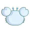 Sub-grid Silicone Sucker Tableware For Baby Cartoon Crab Anti-fall Dinner Plate Infant Kids Supplementary Food Bowl Soft Dishes