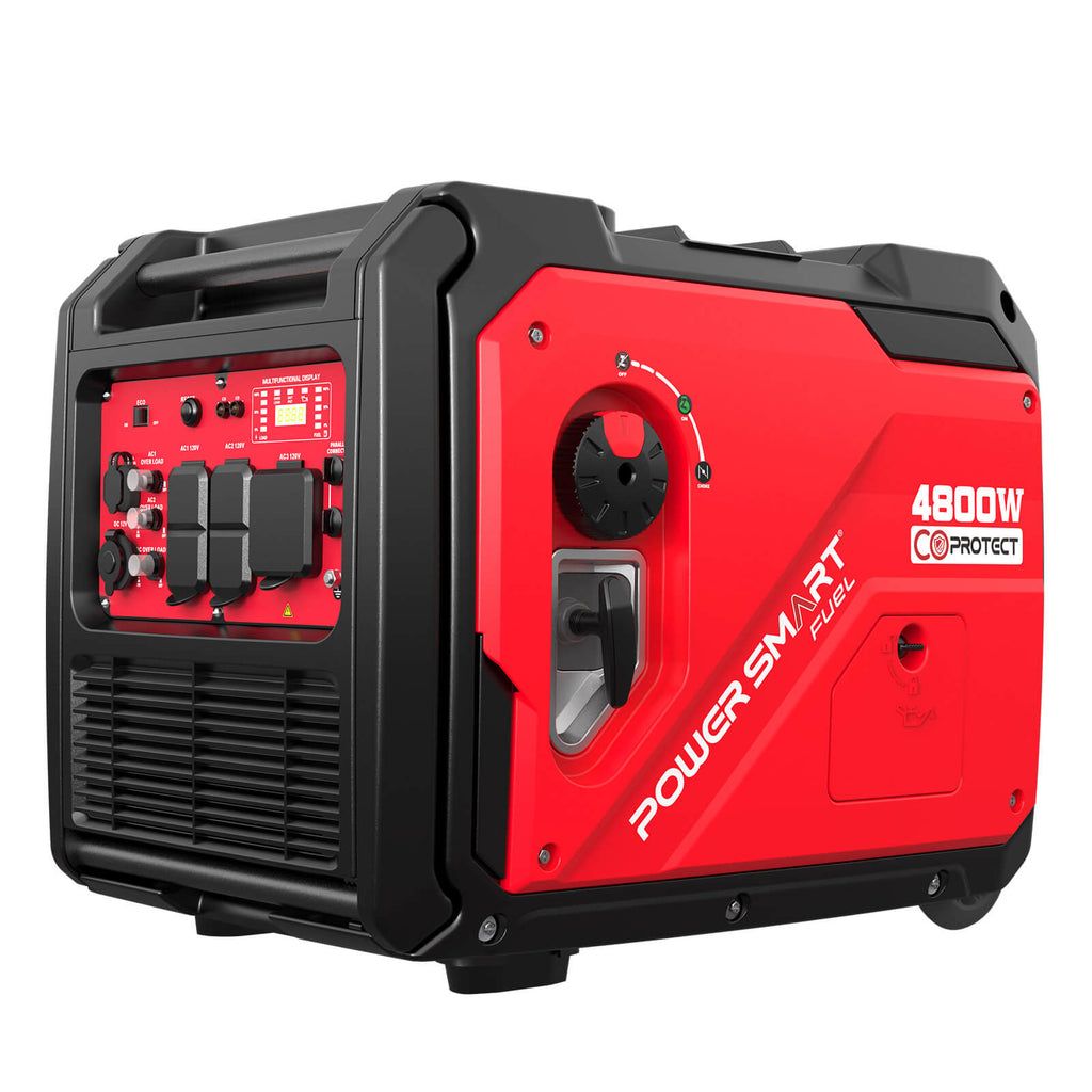 4800W Inverter Generator w/ Wheels Handle Kit & CO Alert HB5046C