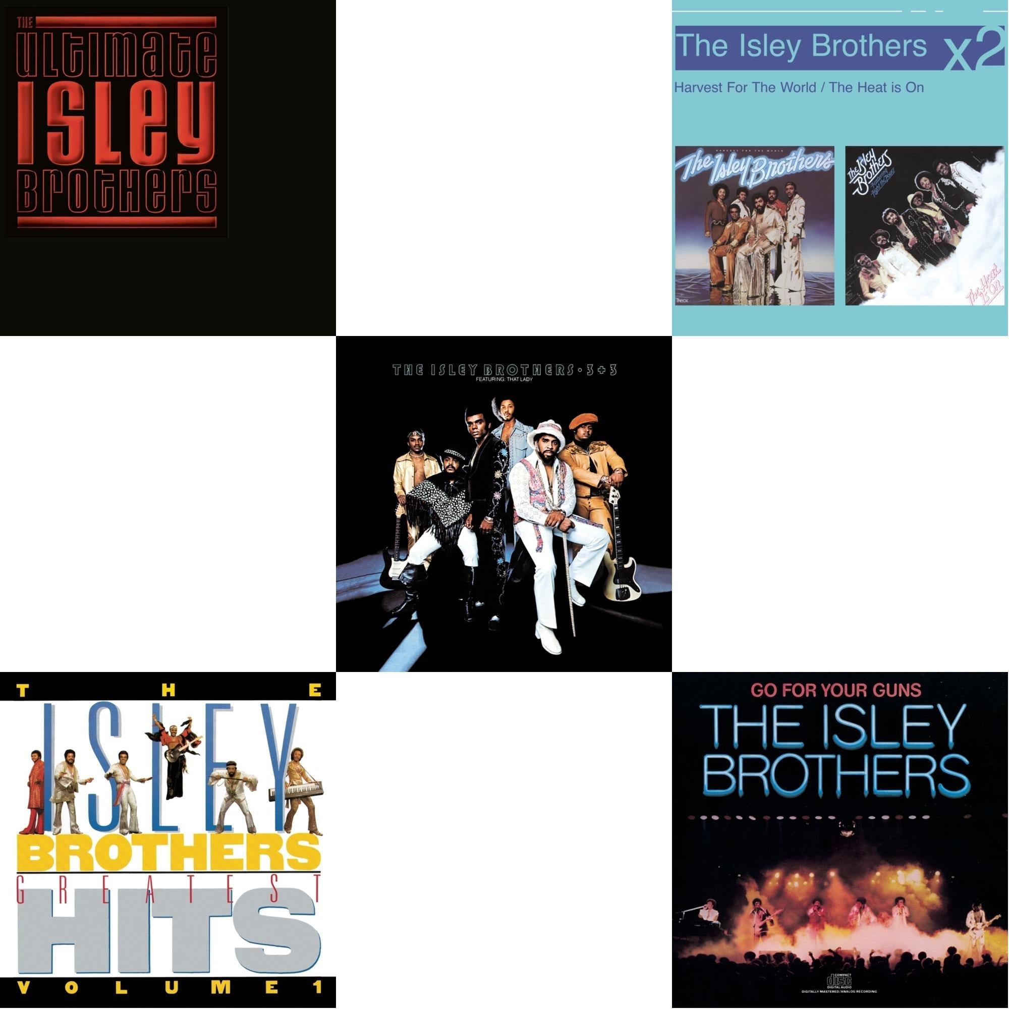 Ultimate Isley Brothers & Isley Brothers Greatest Hits Vol.1 & 3 Plus 3 & Heat Is On & Go For Your Guns