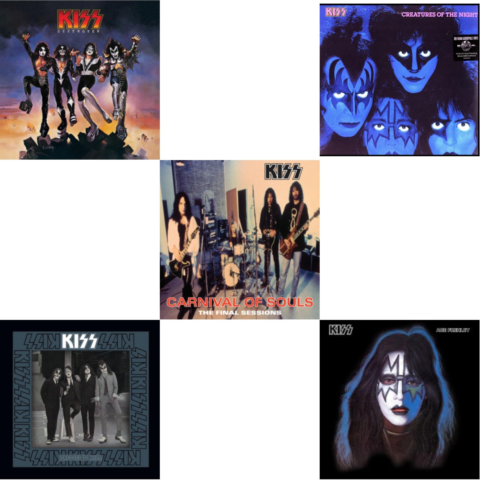 Destroyer & Dressed To Kill & Carnival Of Souls & Creatures Of Night & Ace Frehley