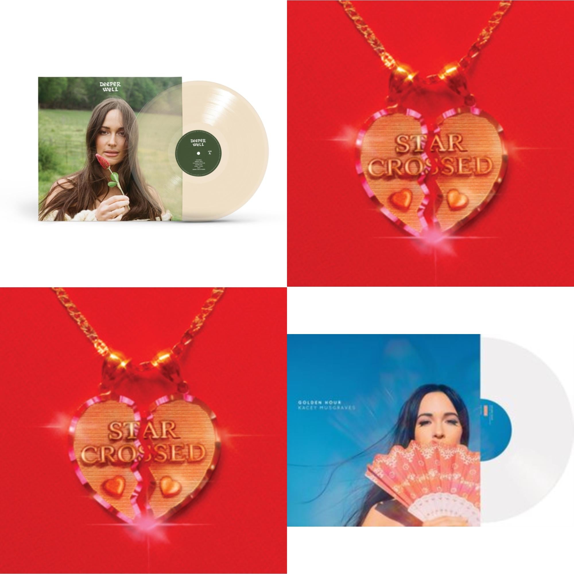 Star-Crossed (Sea Foam LP Vinyl) & Star-Crossed (Neon Yellow LP Vinyl) & Deeper Well (Transparent Cream LP Vinyl) & Golden Hour (LP)