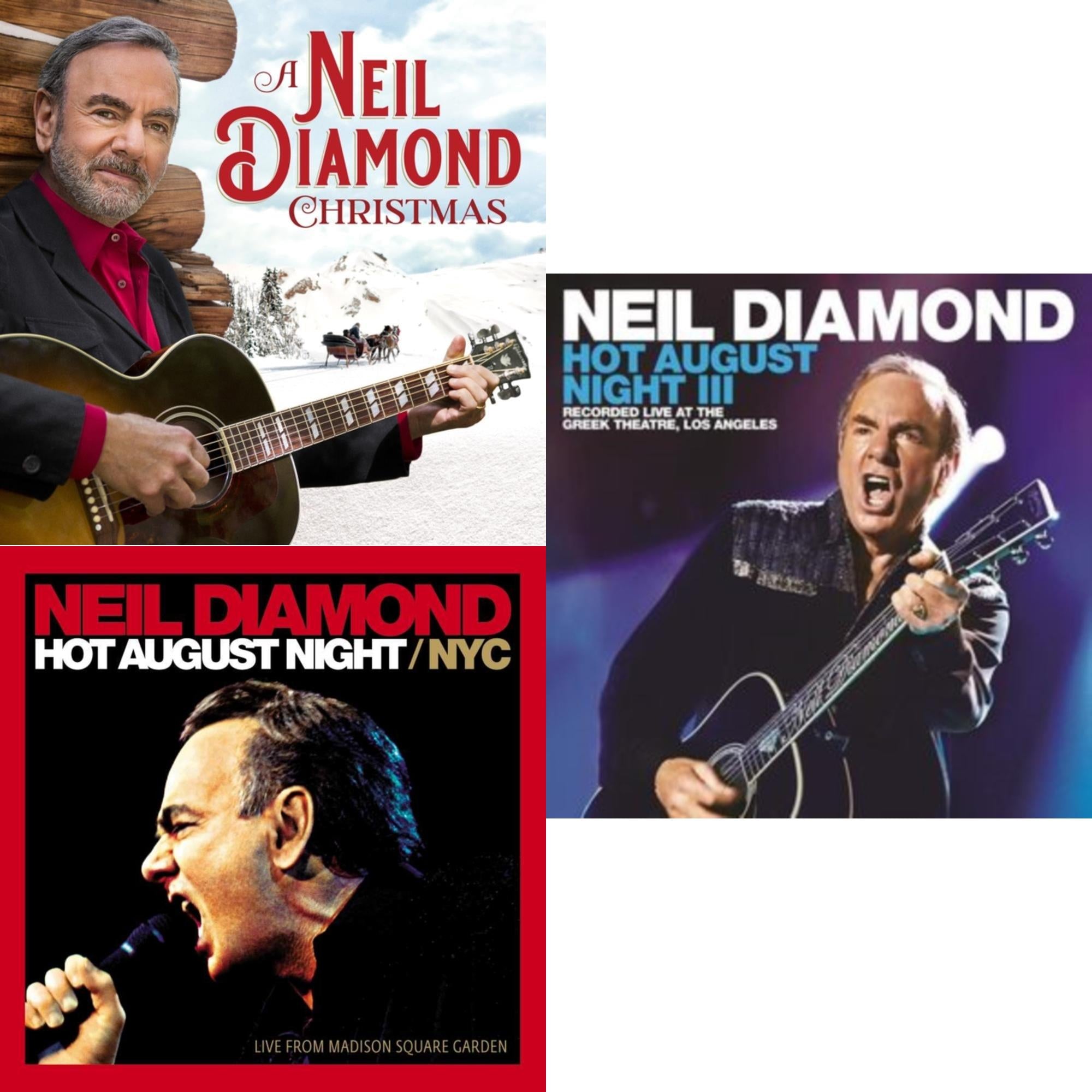 Neil Diamond Christmas (2LP) & Hot August Night/Nyc Live From Madison Square Garden (2LP) & Hot August Night Iii (Sea Glass Vinyl/2LP)