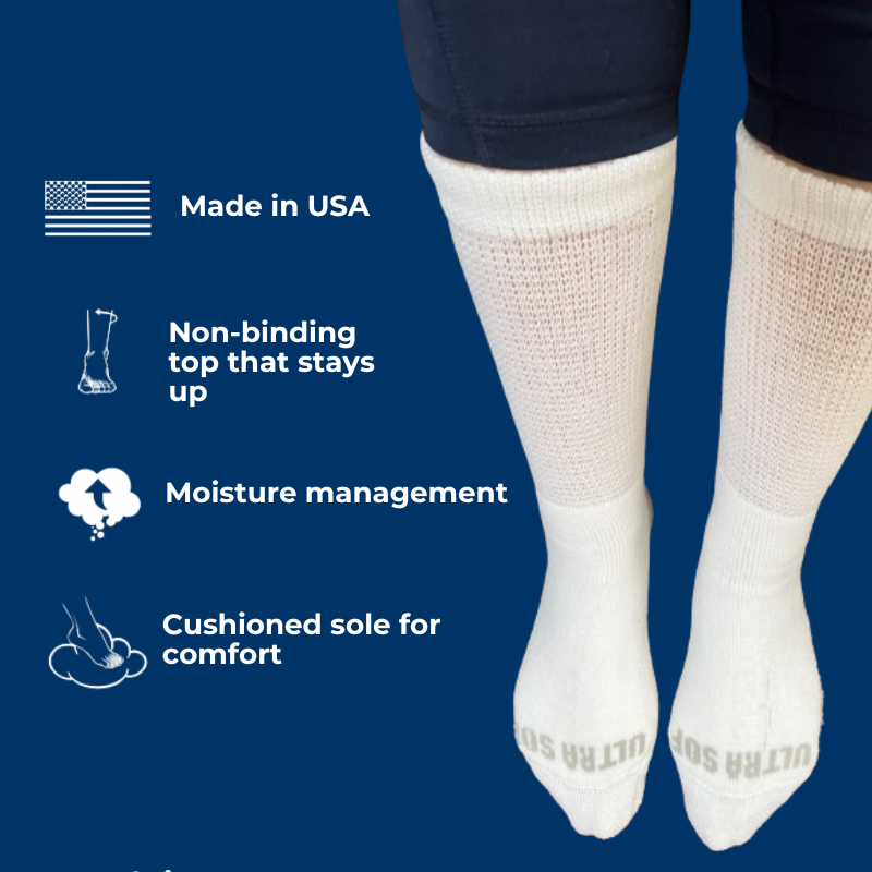 Women's Ultra-Soft Upper Calf Diabetic Socks (4 Pair) - Andersen Mercantile