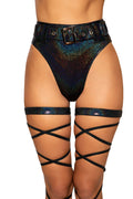 Shimmer High Rise Shorts with Belt - Andersen Mercantile