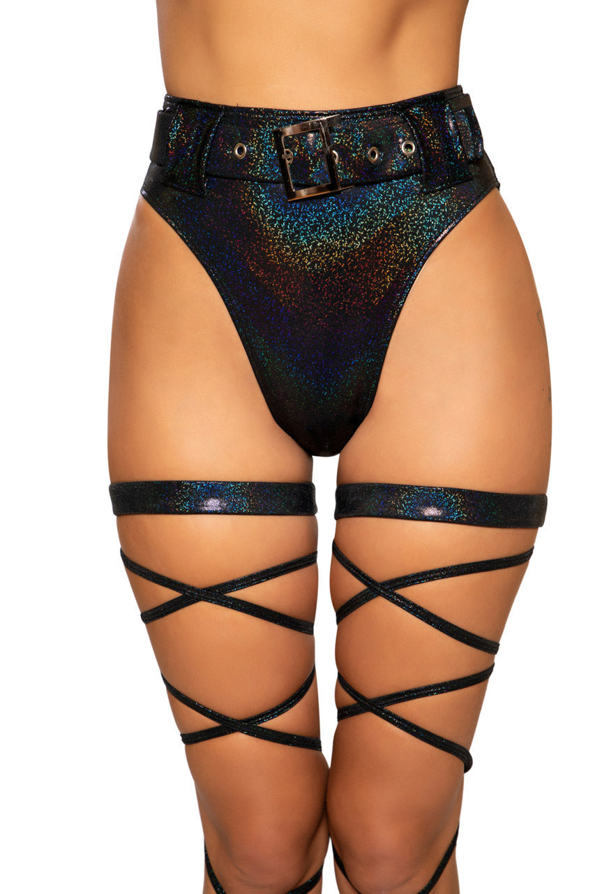 Shimmer High Rise Shorts with Belt - Andersen Mercantile