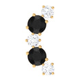 Alternate Black Onyx and Diamond Crawler Earring