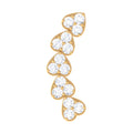 Certified Moissanite Heart Curved Crawler Earring