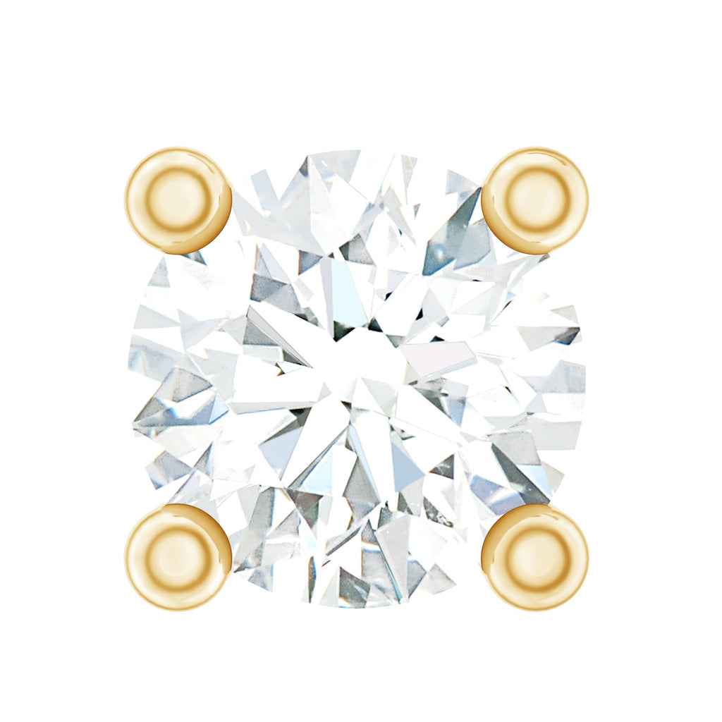 Dainty Moissanite Solitaire Conch Earring