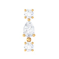 Certified Moissanite 3 Stone Tragus Earring
