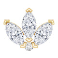 Marquise Diamond Lotus Earring for Cartilage Piercing