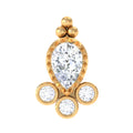 Minimal Diamond Tragus Earring in Beaded Bezel Setting
