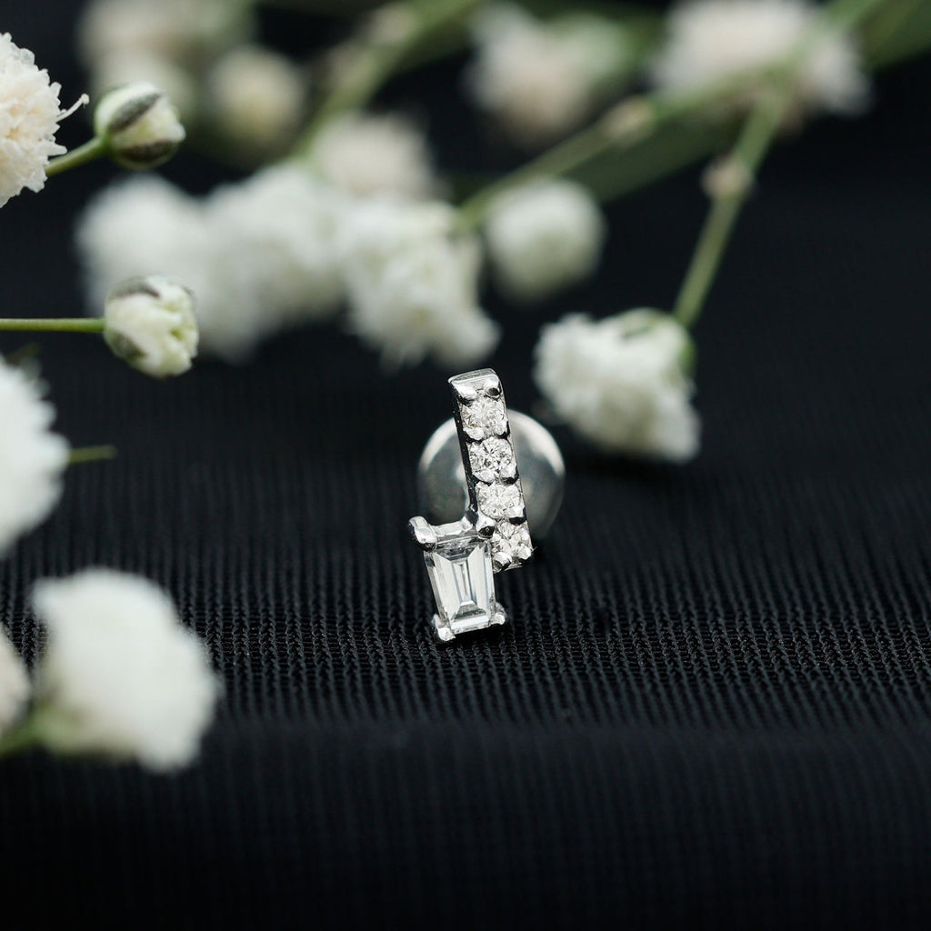 Minimalist Diamond Tragus Piercing Earring