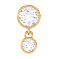 Certified Round Diamond Helix Drop Earring in Bezel Set
