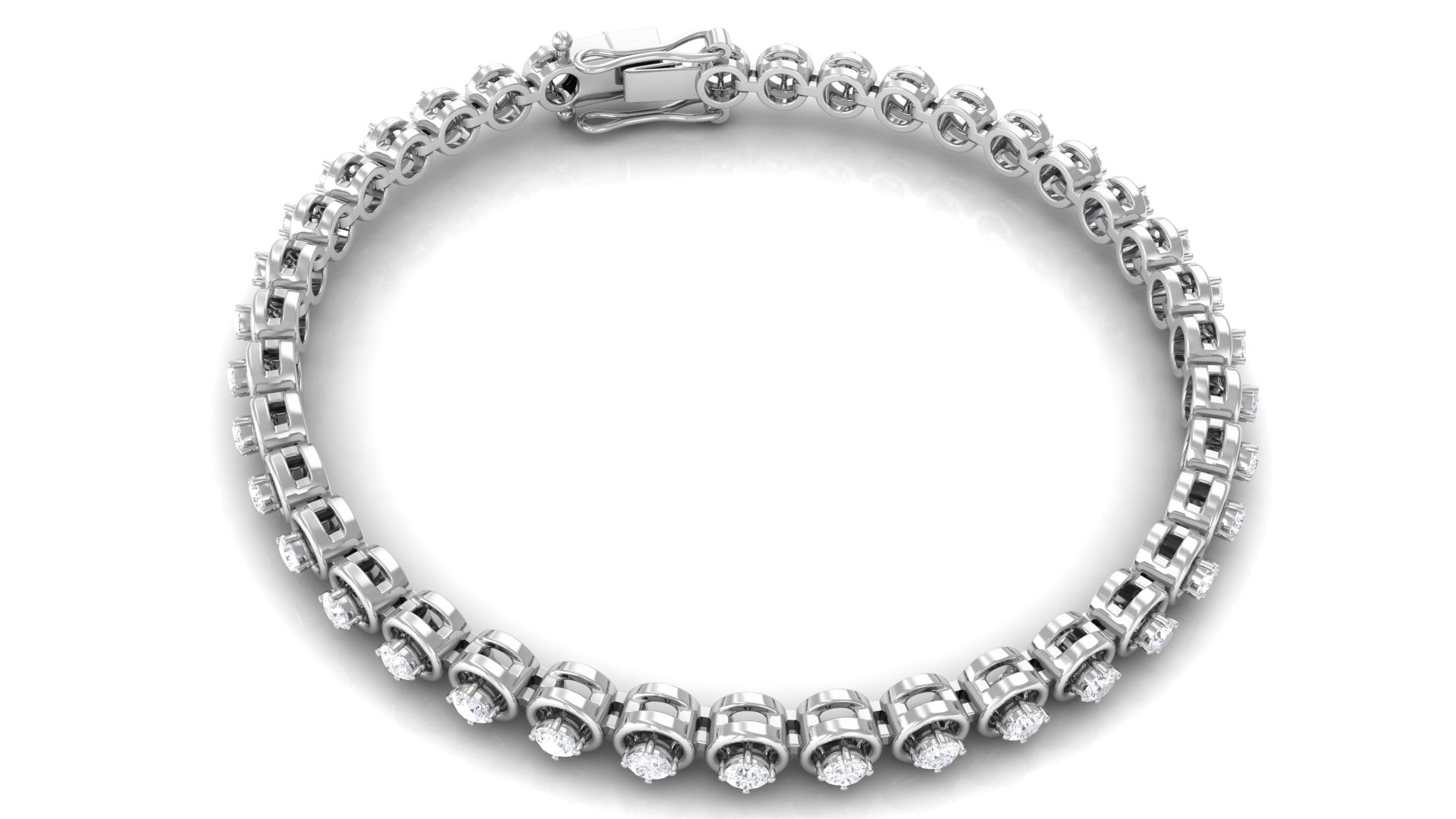 Cubic Zirconia Diamond Tennis Bracelet