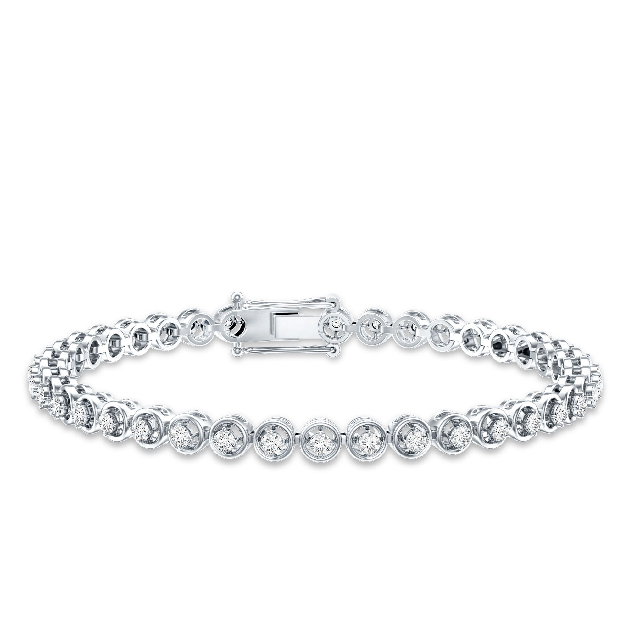 Certified Lab Grown Classic Round Diamond Bridal Tennis Bracelet