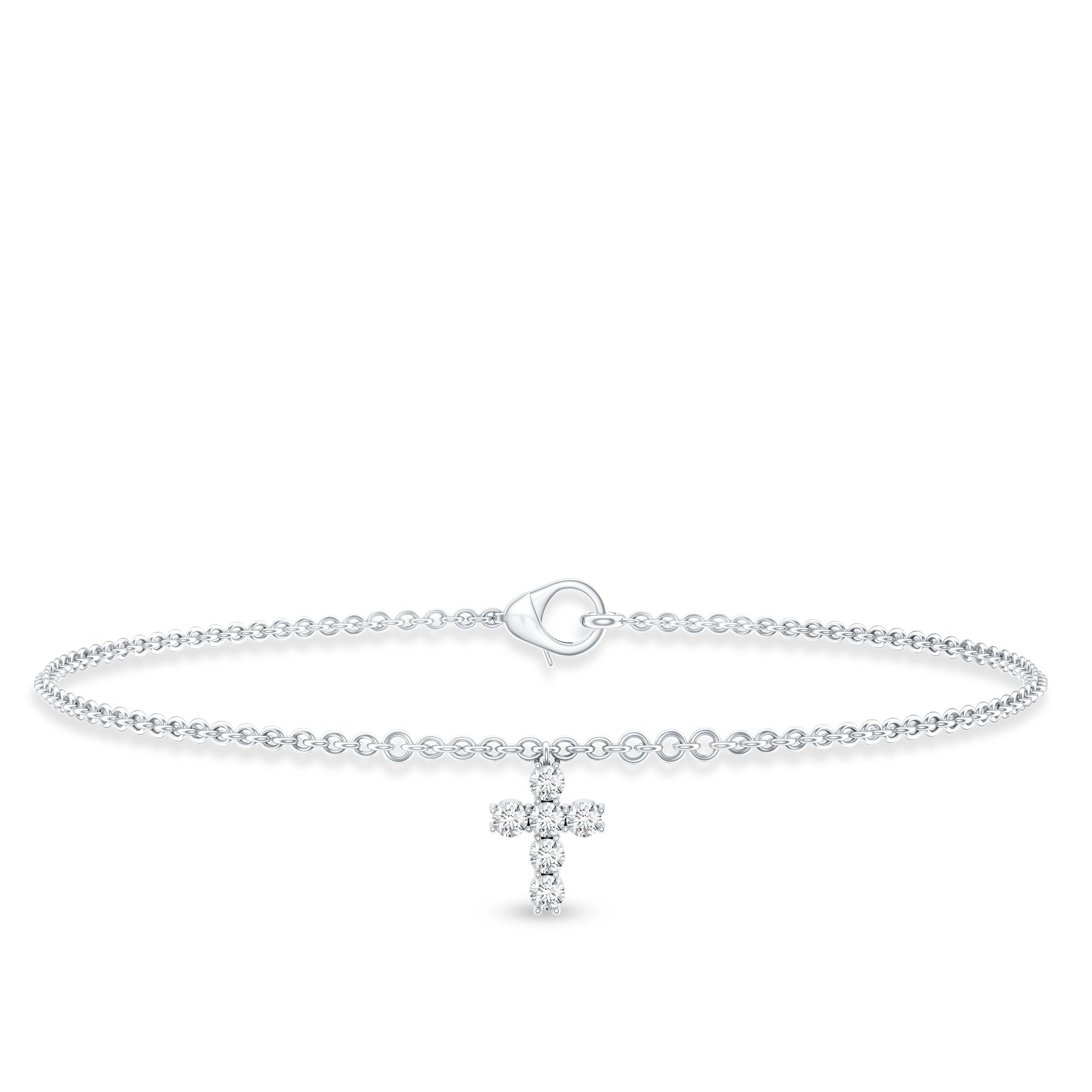 Certified Lab Grown Diamond Cross Bracelet
