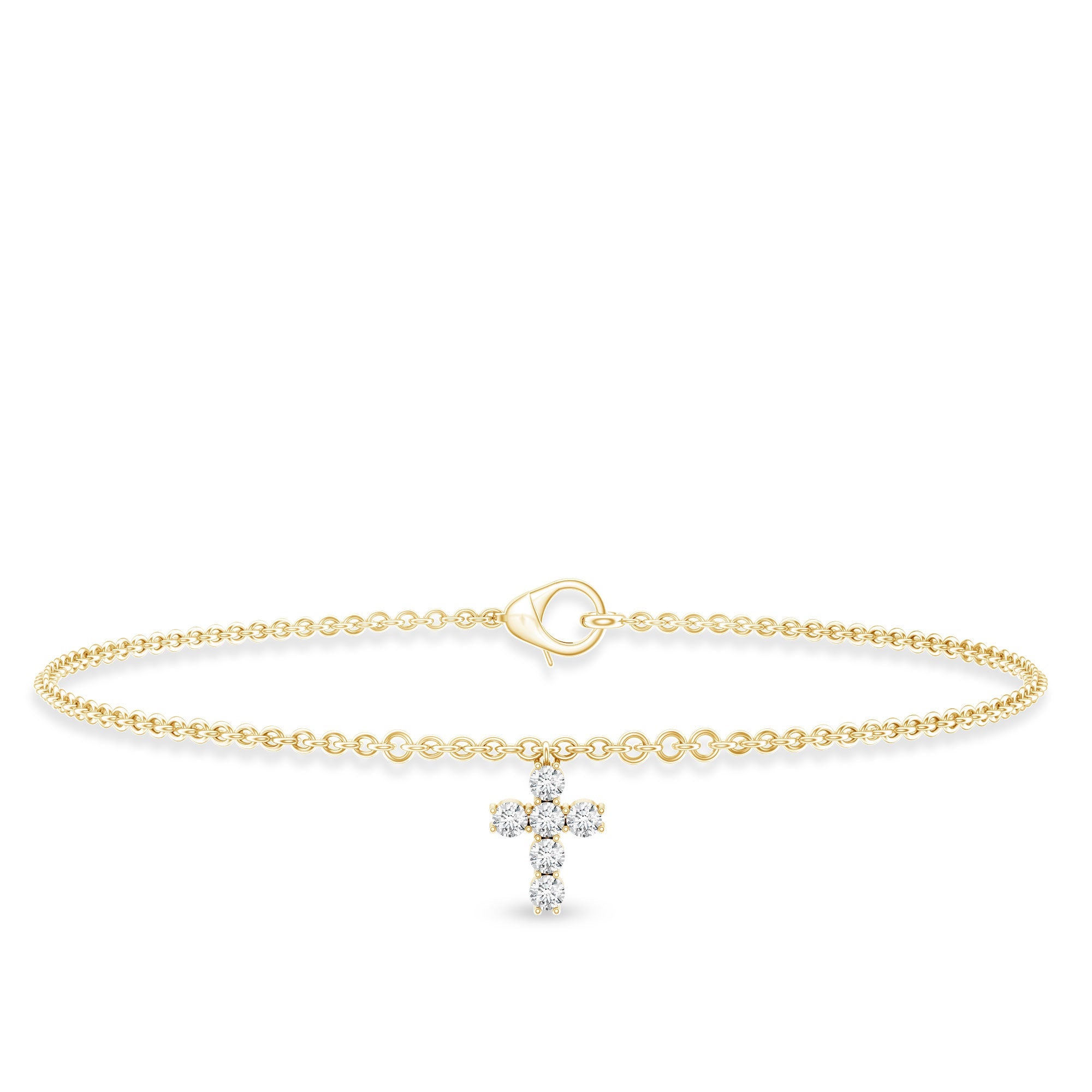 Certified Lab Grown Diamond Cross Bracelet
