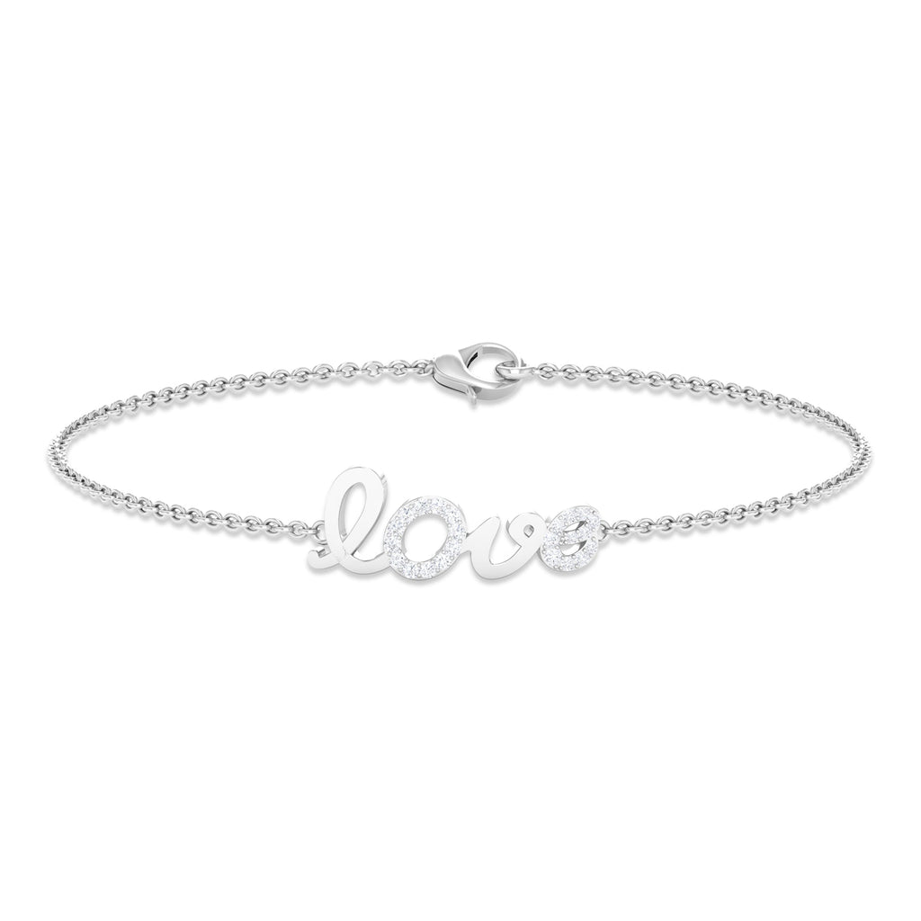 Certified Diamond Love Chain Bracelet