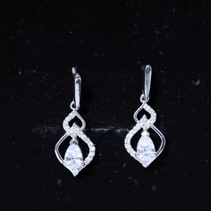 Certified Lab 4X6 MM Pear Shaped Diamond Drop Bridal Earrings