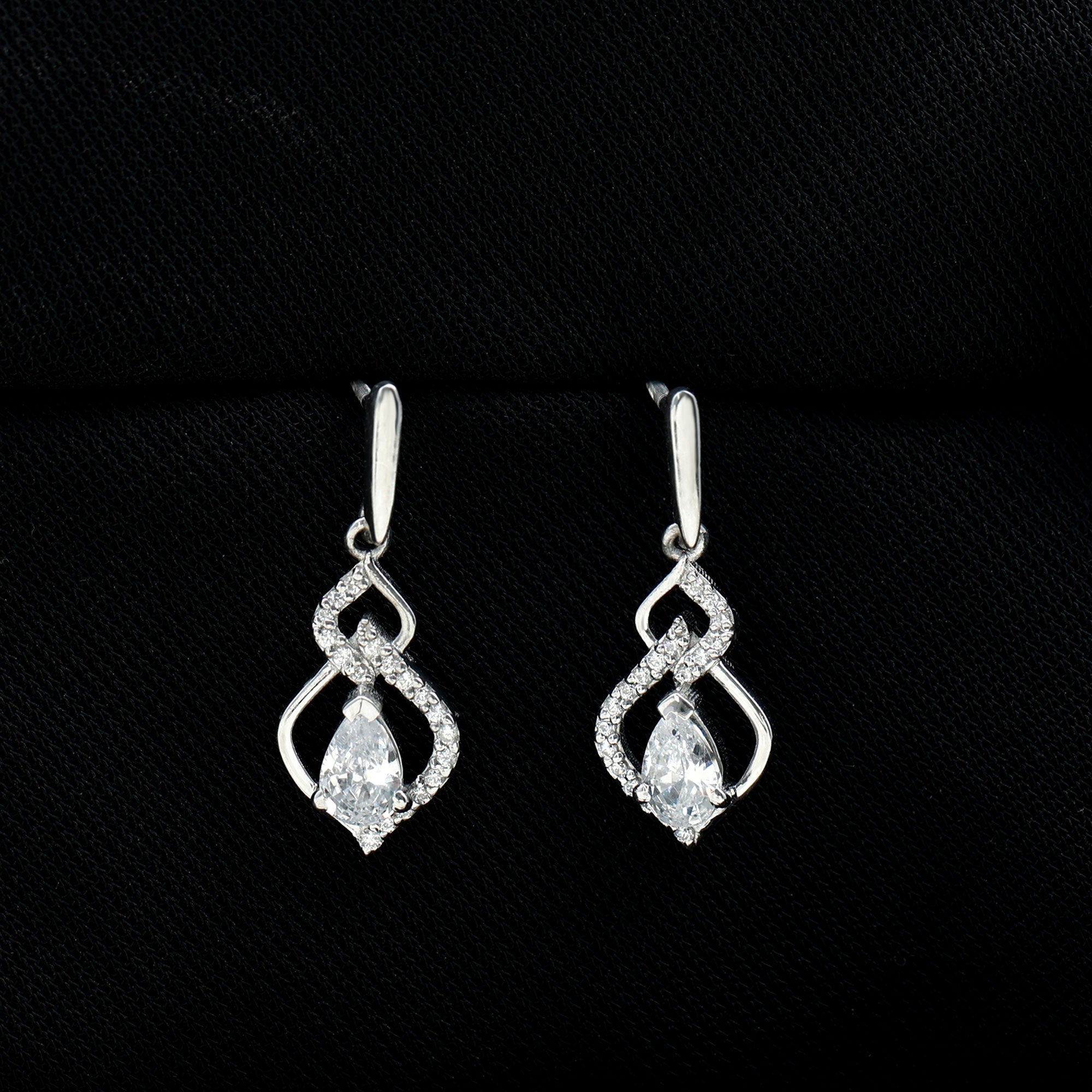 Certified Lab 4X6 MM Pear Shaped Diamond Drop Bridal Earrings