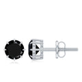 Solitaire 1.6 Carat Lab Created Black Diamond Stud Earrings