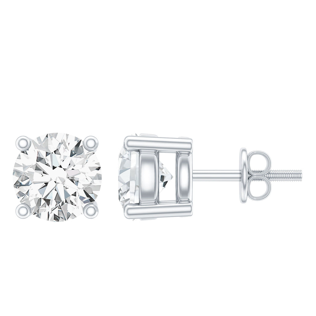Sterling Silver Moissanite Half Carat Stud Earring