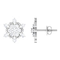 Certified Diamond Snowflake Stud Earrings