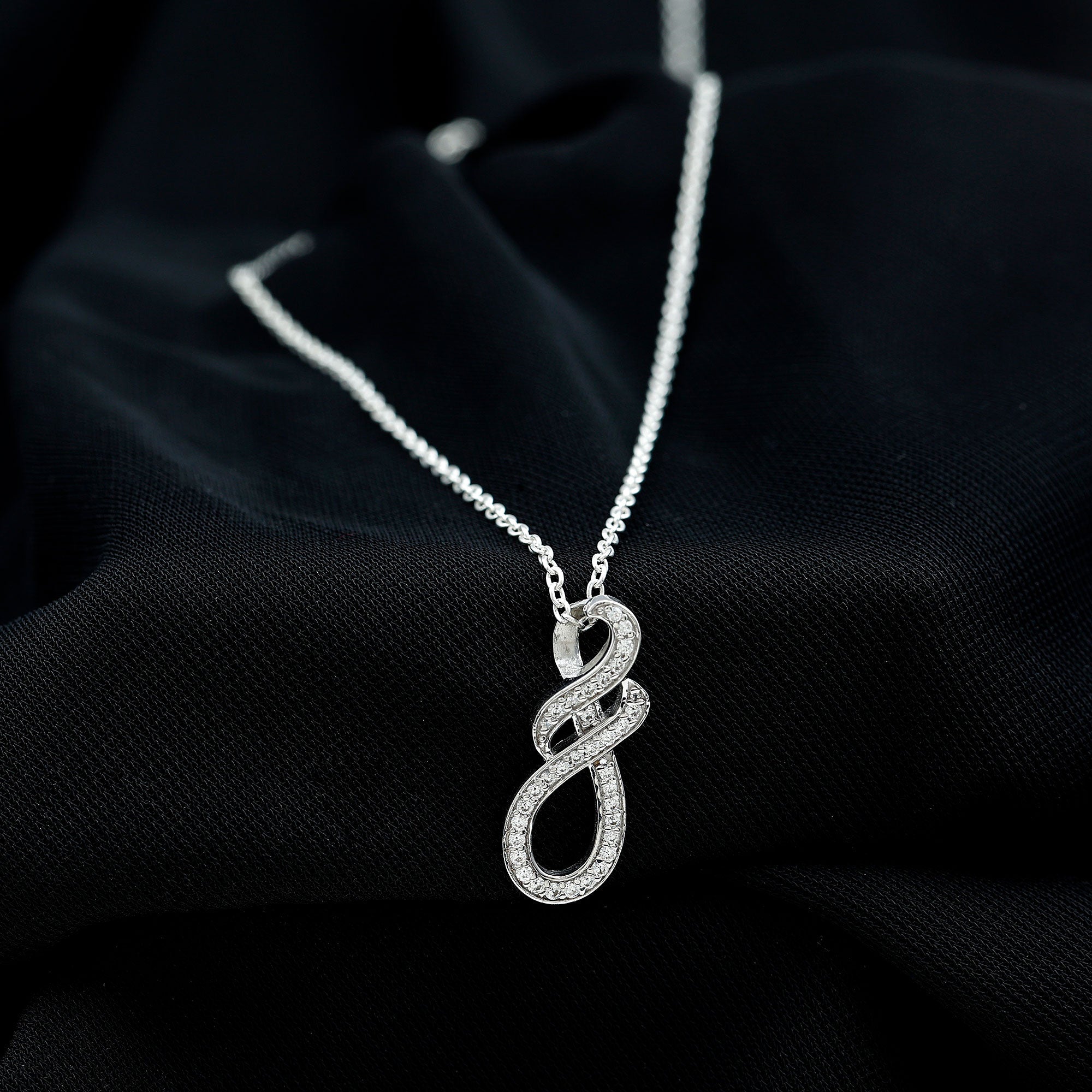 Certified Lab Grown Diamond Infinity Pendant Necklace