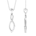 Natural Diamond Infinity Pendant Necklace for Women