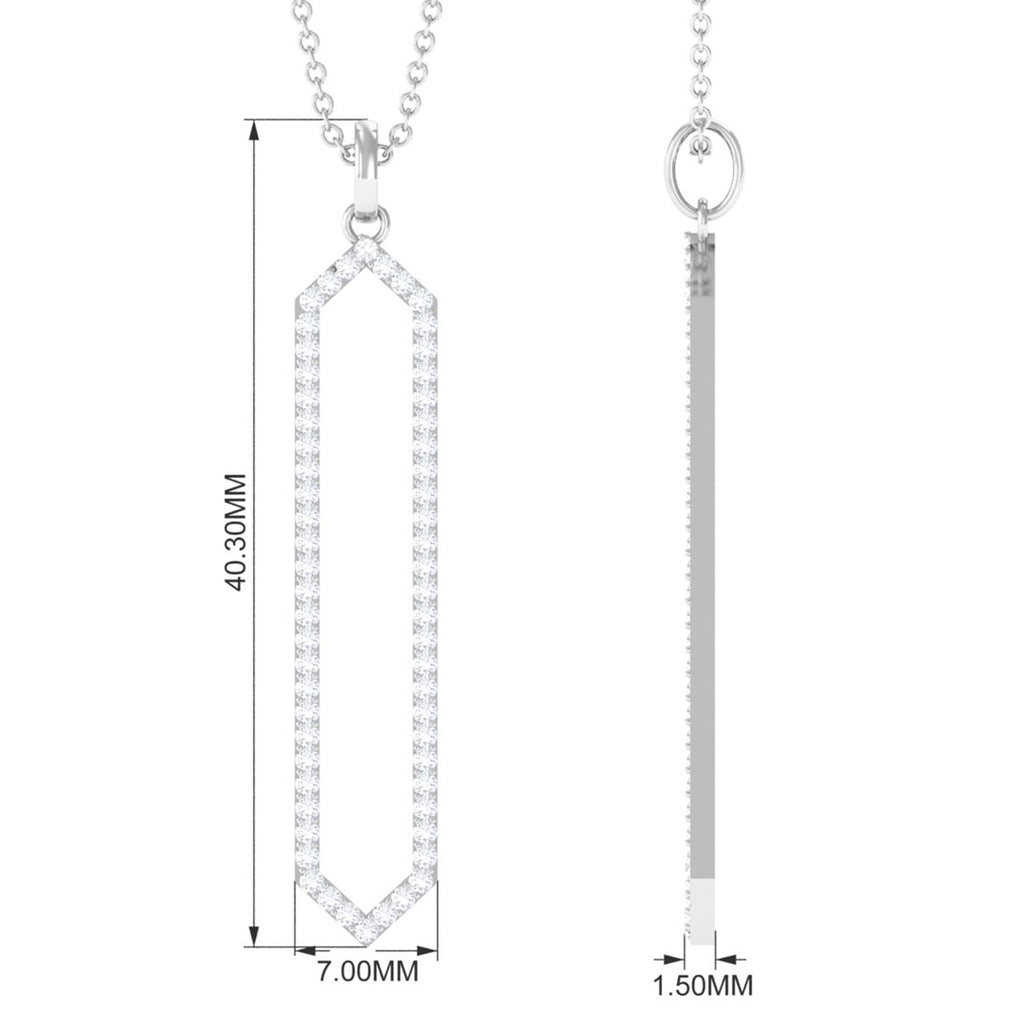 Certified Diamond Geometric Necklace For Women