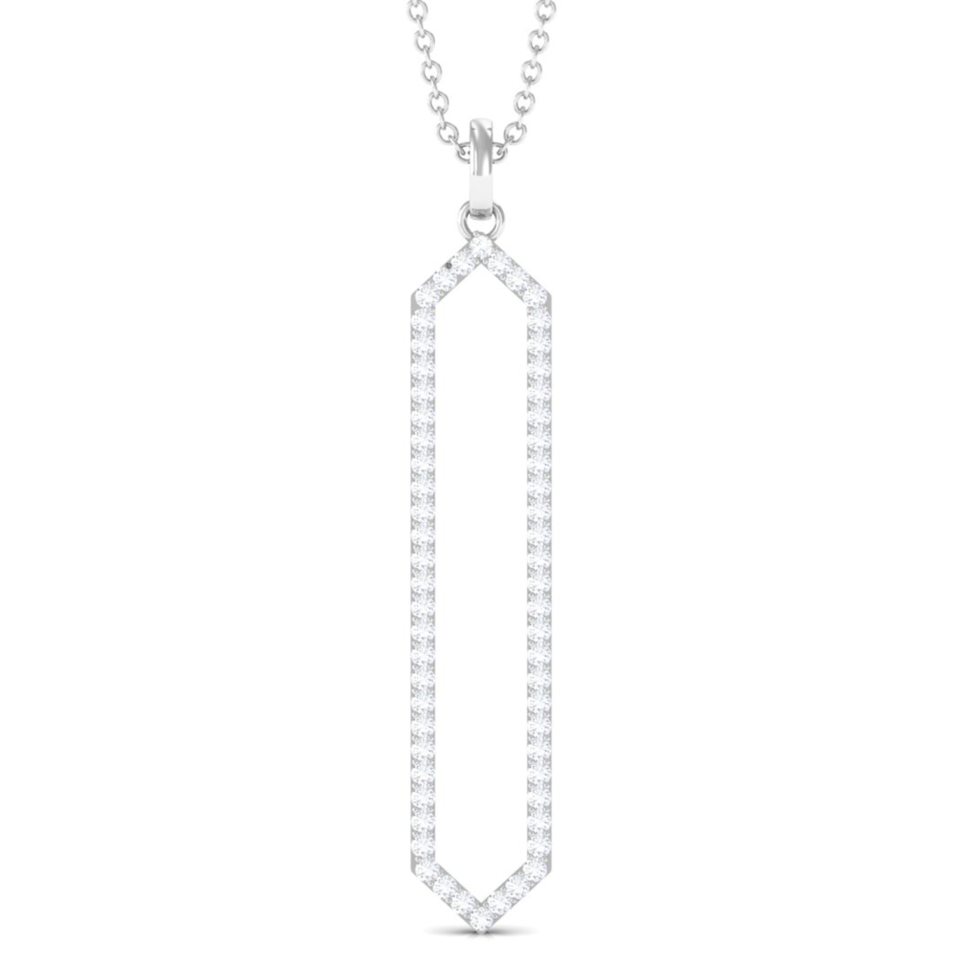 Certified Diamond Geometric Necklace For Women