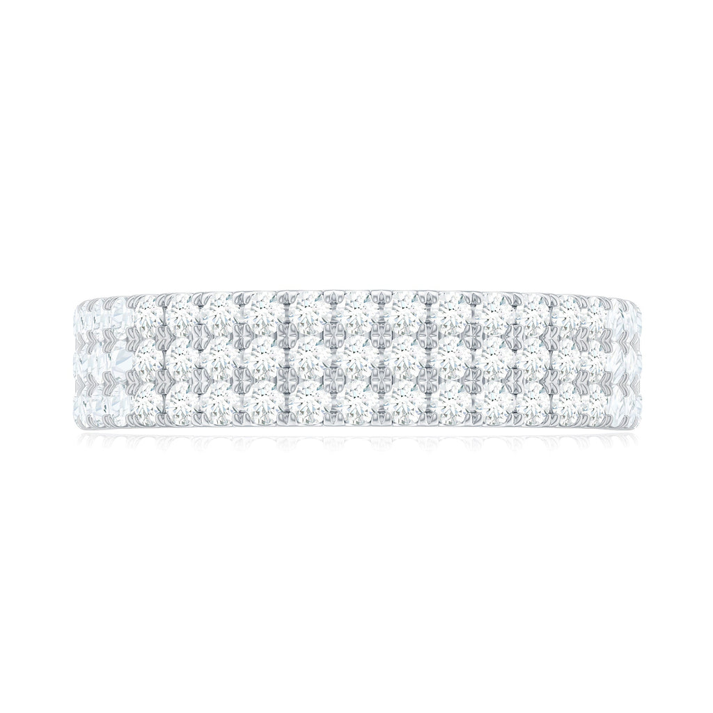 Natural Diamond Wide Half Eternity Band Ring