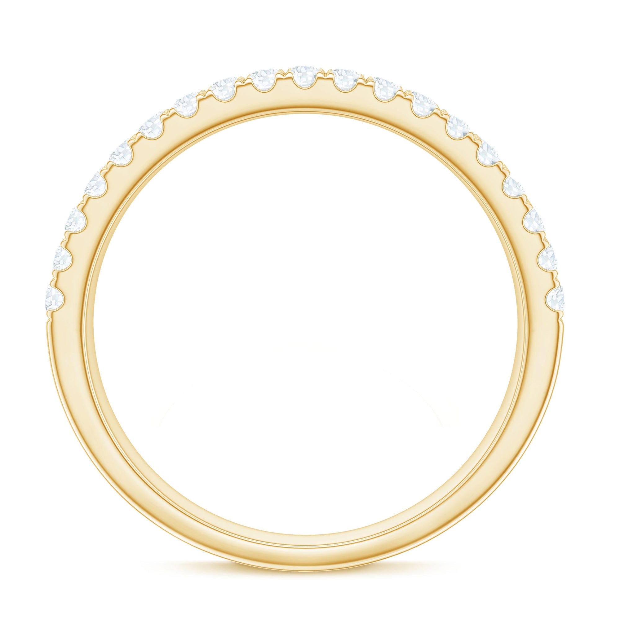 Natural Diamond Wide Half Eternity Band Ring