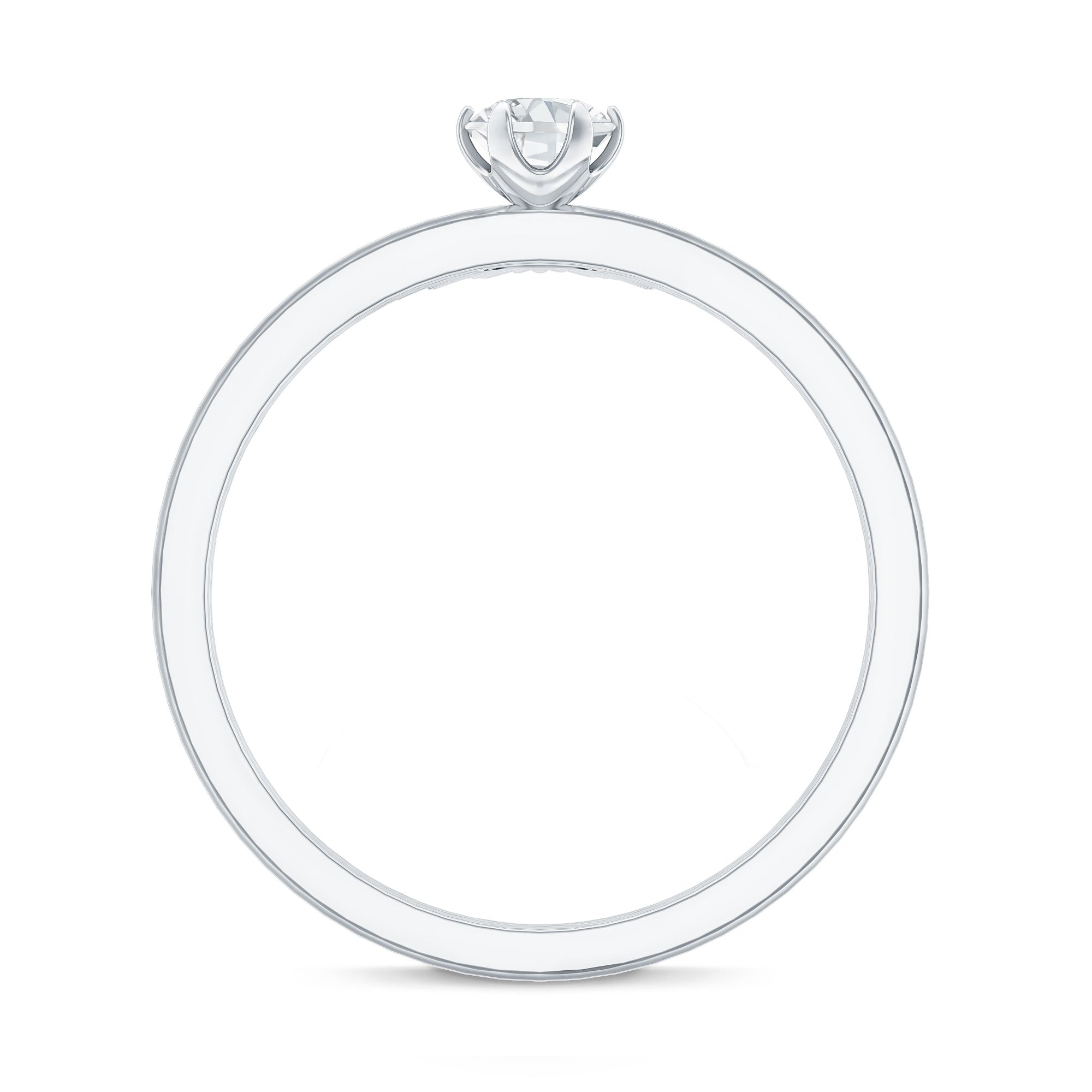 Certified Natural Diamond Promise Ring with Sunburst Enhancer