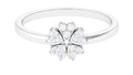 Natural Diamond Flower Promise Ring