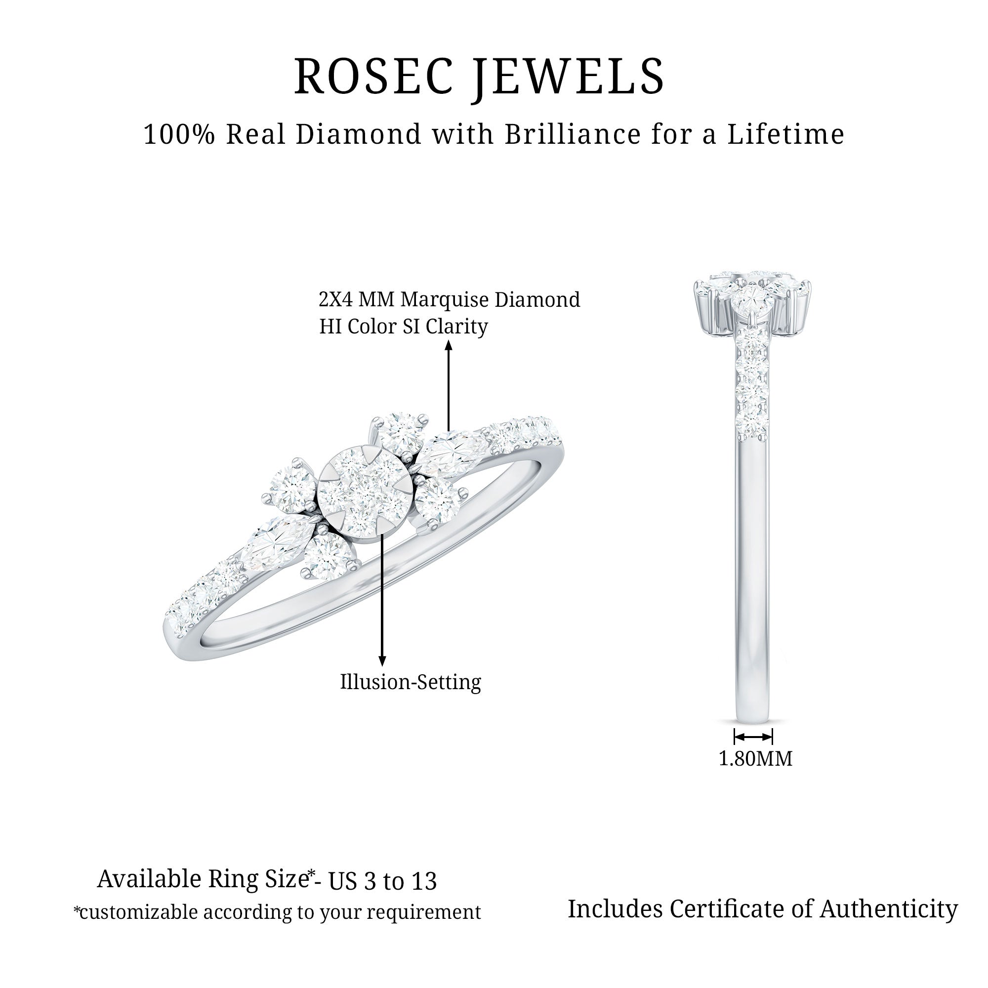 Certified Real Diamond Promise Ring