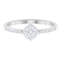 Certified Diamond Engagement Ring in Illusion Setting