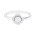 Natural Diamond Classic Engagement Ring with Halo