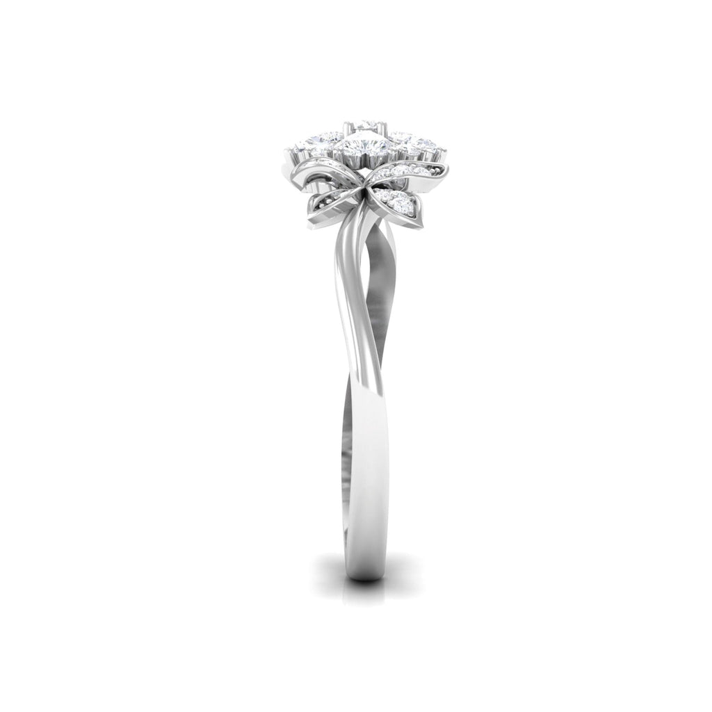 Nature Inspired Diamond Engagement Ring for Women