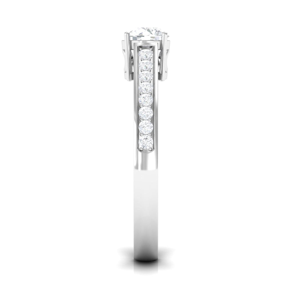 Minimal Cubic Zirconia Engagement Ring with Certificate
