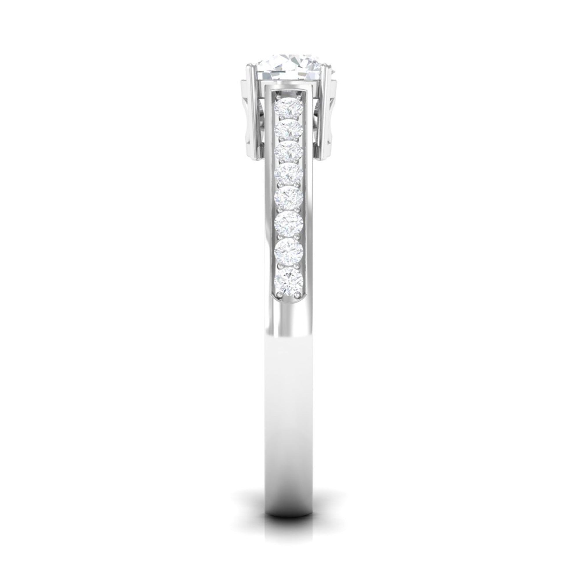 Minimal Cubic Zirconia Engagement Ring with Certificate