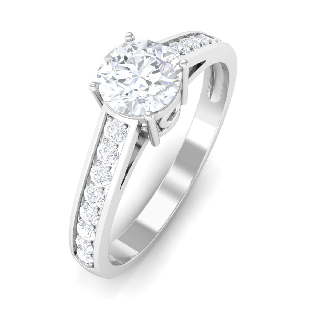 Minimal Cubic Zirconia Engagement Ring with Certificate