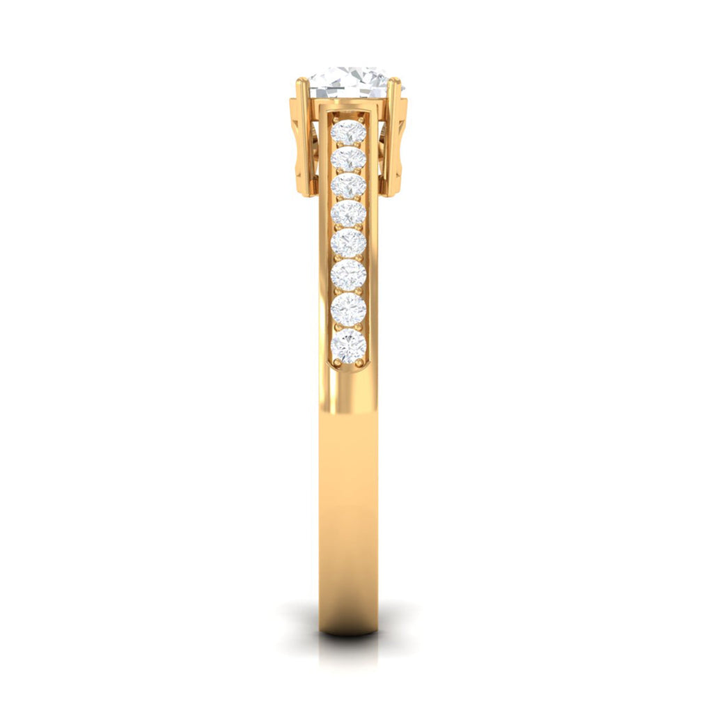 Minimal Cubic Zirconia Engagement Ring with Certificate