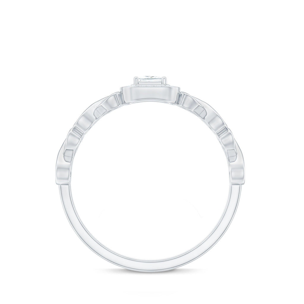 1/2 CT Infinity Heart Cubic Zirconia Engagement Ring