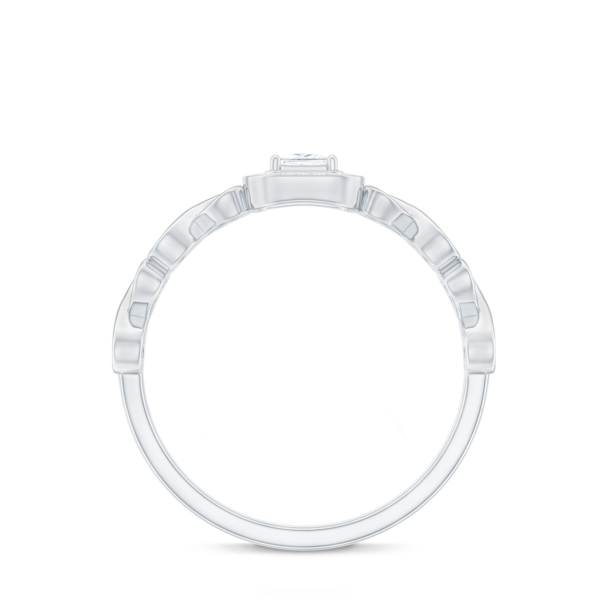 1/2 CT Infinity Heart Cubic Zirconia Engagement Ring