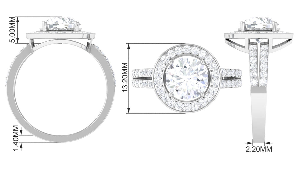 3.25 CT Classic Cubic Zirconia Engagement Ring