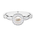2.25 CT Freshwater Pearl and Diamond Engagement Ring