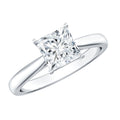 Princess Cut Moissanite Solitaire Engagement Ring