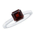 3.3 Carat Real Garnet Asscher Cut Engagement Ring with Certificate